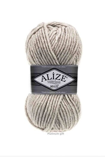 Alize ( 5 Pieces ) Superlana Maxi 152 Beige Hand Knitting Threads Vest Cardigan Thread Scarf Sweater Thread