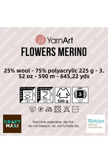 Yarnart Λουλούδια Merino Marbled Χέρι Πλεκτό Νήμα Marbled-551