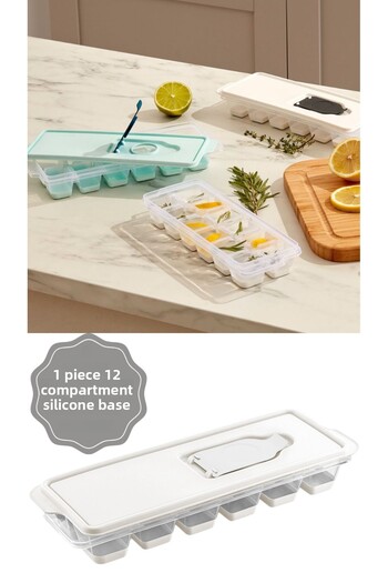 PONÇİK STORE 12 Compartment Lid Silicone Based Practical Freezer - Push Extraction