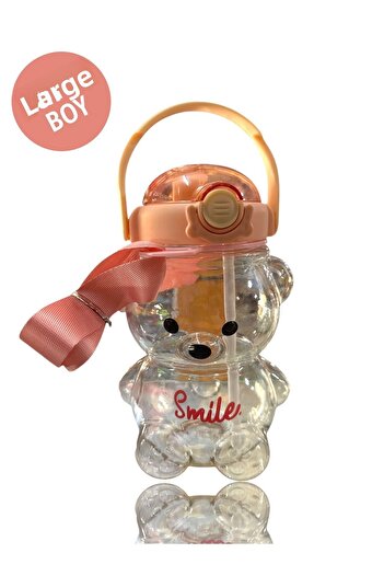 madam gold Teddy Bear Water Bottle Transparent