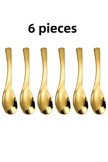Chavin 6 Pcs 304 Steel Gold 14 cm - Dessert Ice Cream and Breakfast Crisp