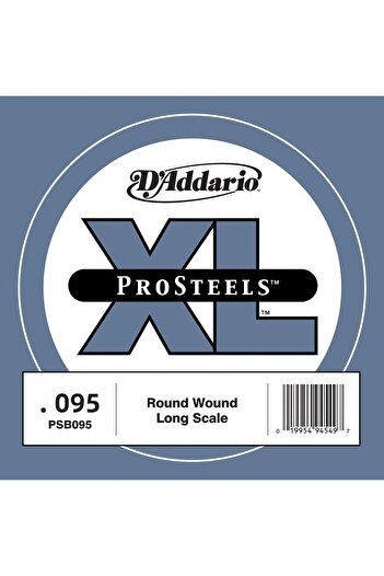 Daddario Psb095 Bass Guitar Single String, (Mi), Pro Steels, 0.095 Gauge,