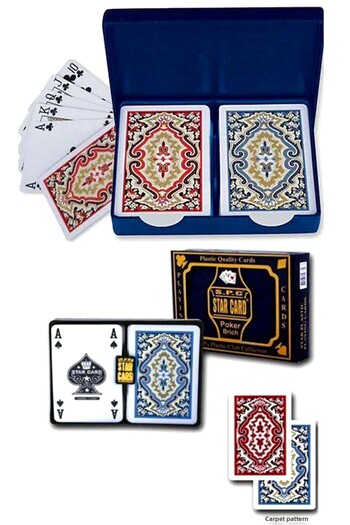 Neler Geldi Neler Playing Card 1stQuality Plastic Playing Cards Game Card Star Cart with 2 Pieces Deck Storage Box