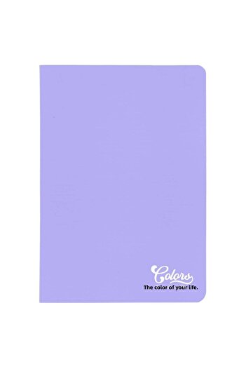 Meteksan Colors A5 Cardboard Cover Notebook 40 Sheets Ruled Purple Dolmakalem Compatible