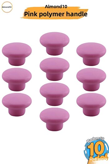 Badem10 Bohemian Pink Mushroom Handle Knob 10Pcs Drawer Kitchen Furniture Cabinet Wardrobe Handle Handle Plastic Handle