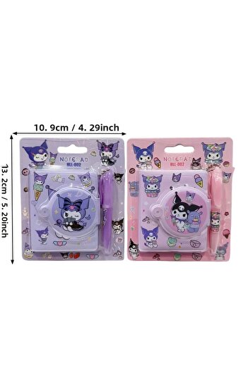 So Iconic 1 Piece Sanrio Kuromi Character Purple Color Mini Notepad & Pen