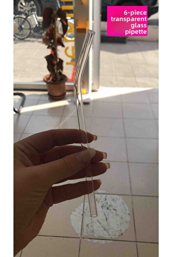 Bundera Transparent 6-Piece Glass Curved Pipettes with Special Protected Box and Packaging
