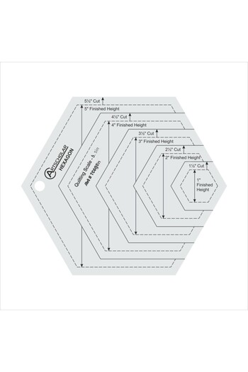 Artscholar Șablon pentru matlasare hexagonală 13 cm tc6gen