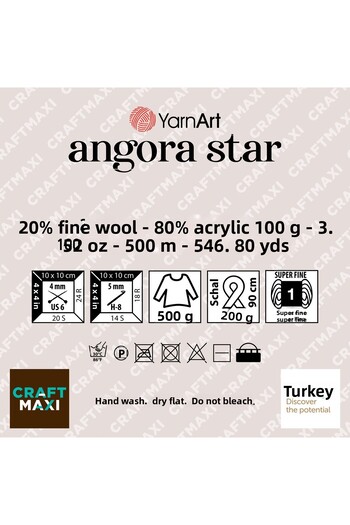 Yarnart Angora Star Χειροποίητο Νήμα Πλεξίματος Petrol Green 11448