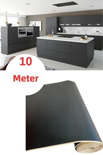 Renkli Duvarlar 45cm X 10 Meters 1 Piece Roll Adhesive Anthracite Kitchen Wall and Floor Covering Foil Paper