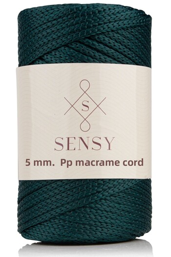 SENSY 5 Mm - 400 gr Polyester Macrame Thread Green 95 M Polyester Macrame Thread Suppla Rope And Bag Thread