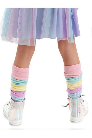 Denokids Pink Blue Striped Girl's Dust Cover
