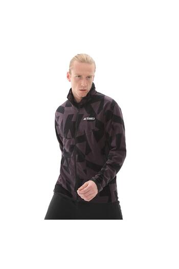 adidas Флісовий топ на блискавці з принтом Terrex