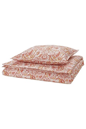 IKEA Rodgersia Single Duvet Cover Set Pink -White 150X200, 50X60