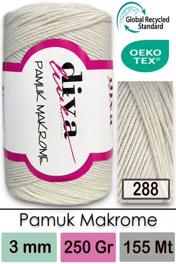 Diva İplik Diva Pamuk Makrome 288 Kemik