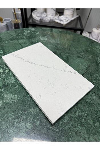 7SEPCOLLECTİON Rectangular Marble Service/Stand/Presentation Disassembled (Silver Legs)
