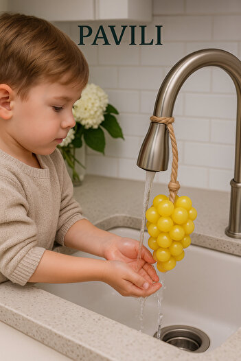 modacepte Pavi̇li̇ Handmade Natural Grape Soap – Decorative Hangable Faucet Soap (Color Selection)