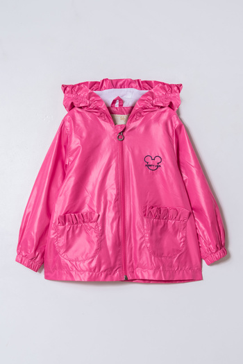 Verscon Girl's Hooded Embroidered Windbreaker & Raincoat 2 - 6 Years