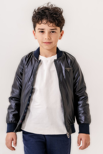 Verscon Men's Bomber Faux Leather Coat 7 - 11 Years