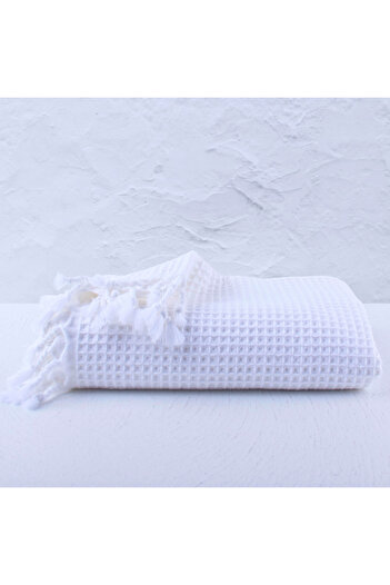 Püskül Tekstil Luxury Beach Towel Peshtemal, Waffle Weaving, 100% Cotton, Quick Drying, High Quality Beach Towels
