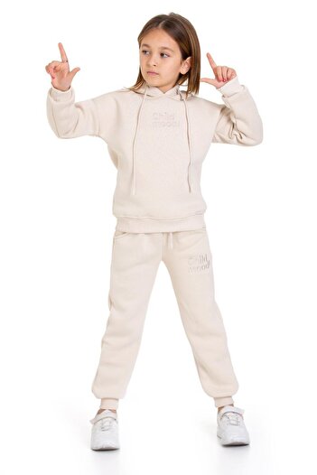 My Kids Wear Three Thread Raster Pocket and Hooded Sweatpants Set