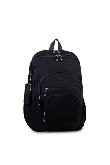 Nas Bag Unisex Lightweight Oversized School Bag and Sports Bag Multi-Compartment Black