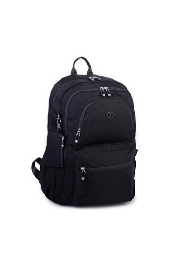 Nas Bag Unisex Large Size Lightweight Multi-Eye Backpack Black
