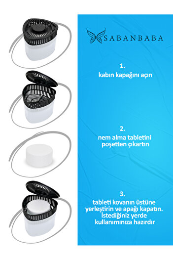 Saban 500 gr Nem Alıcılı Ve Rutubet Giderici Aparat Üçgen Naturel (TABLET DAHİL)