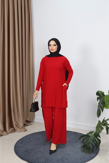 NİSUM MODA بدلة ساندي بجيوب جانبية
