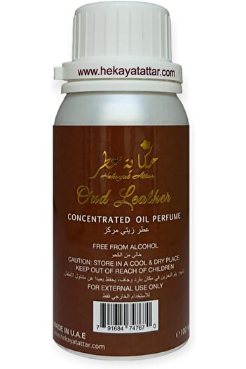 Hekayat Attar OUD LEATHER 100ML CONCENTRATED PERFUME OIL Heritage Collection