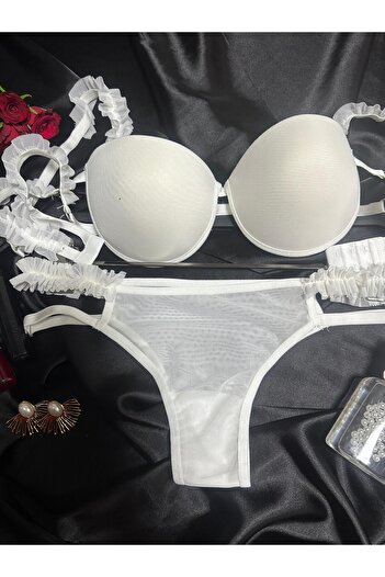 Elora Princess Model White Underwear (Bra & Panties)