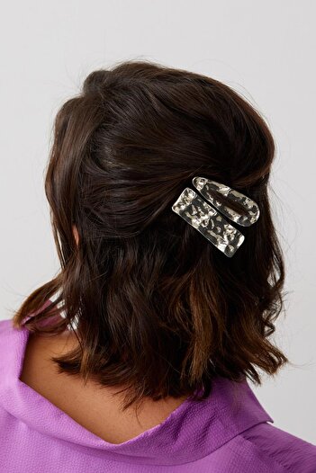 New Obsessions Amorphous Metal Women's Hair Clips 2 Pack