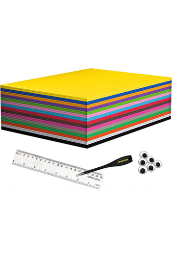 MEARCOOH Set of 30 DIY sheets, EVA foam, multicolor, 22 x 30 x 0.2 cm
