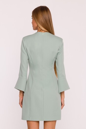 Made of Emotion Mini dress with wide cuffs and V-neckline