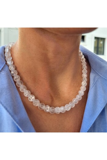 NEMOR STUDIO Necef Natural Stone Necklace |   White Pure Radiance