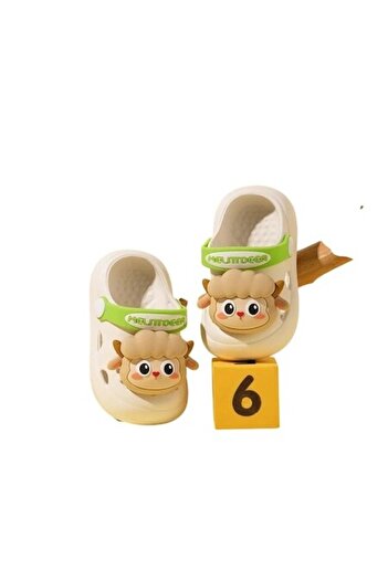 Mixbo Saboți pentru copii Mixbo, sandale de plajă, accesoriu detașabil cu oaie, spumă, alb 13 cm