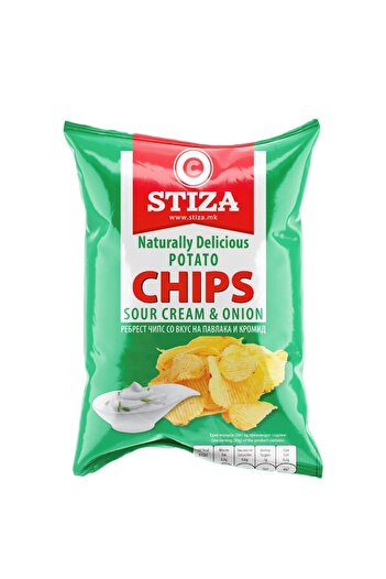 OEM Stiza chips with sour cream and onion 60gr, 12 pcs