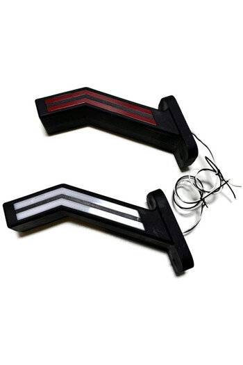 OEM Clearance Lamp Set, LED, Dynamic Signaling, Modern Design, 3 Functions, Horn Type, 12-24V, Universal