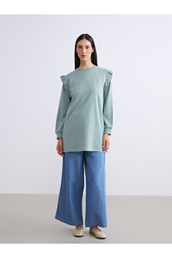 LC Waikiki Sparkling Selections from Shining Store |   Crew Neck Women's Sweatshirt Tunic