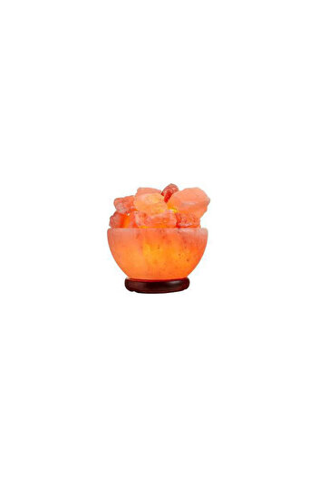M.A Traders Himalayan Pink Salt USB Lamp – Fire Bowl with Salt Pieces, 4kg | Air Purification & Mood Lighting