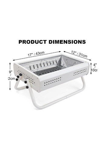 Generic Portable Charcoal BBQ Grill with Handle – Tabletop Outdoor Barbecue Grill for Camping & Picnic