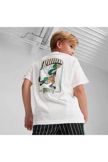 Puma Youth Boys FOR THE FANBASE Graphic Tee - White