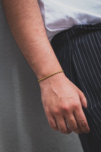 Getto Deri Twisted Steel Bracelet