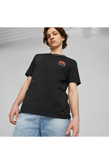 Puma Mens SPORTSTYLE CREW Graphic Tee - Black