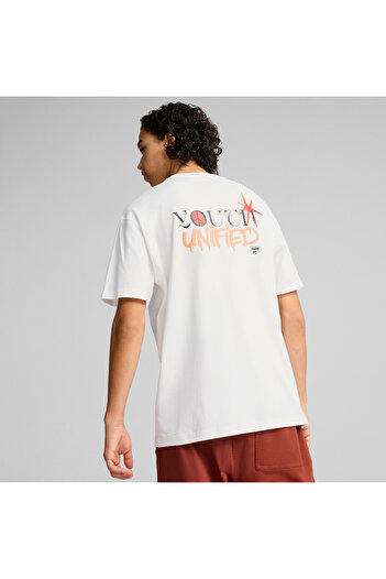 Puma Mens DOWNTOWN Relaxed Graphic Tee - White