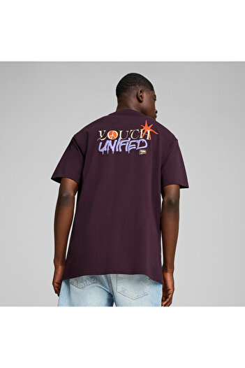Puma Mens DOWNTOWN Relaxed Graphic Tee - Purple
