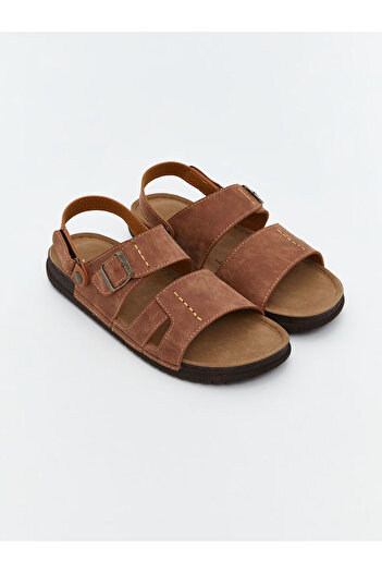 LC Waikiki Brown Suede Look Men's Slippers