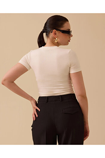 SEÇİL Round Neck Short Sleeve Basic T-Shirt