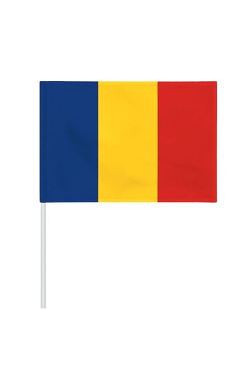 OEM Romanian Flag with Support, 30x45cm, Multicolor