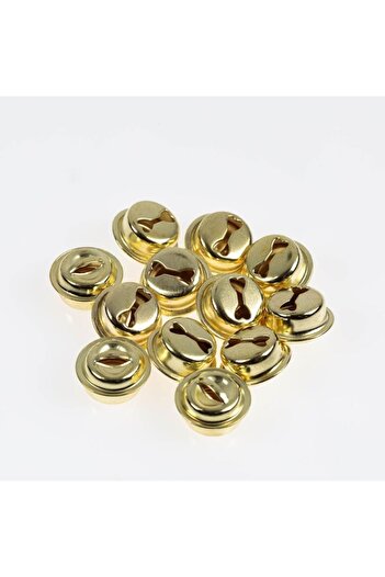 SHOPIENS Golden Metal Bells for Crafting, 1.5cm, Set of 12